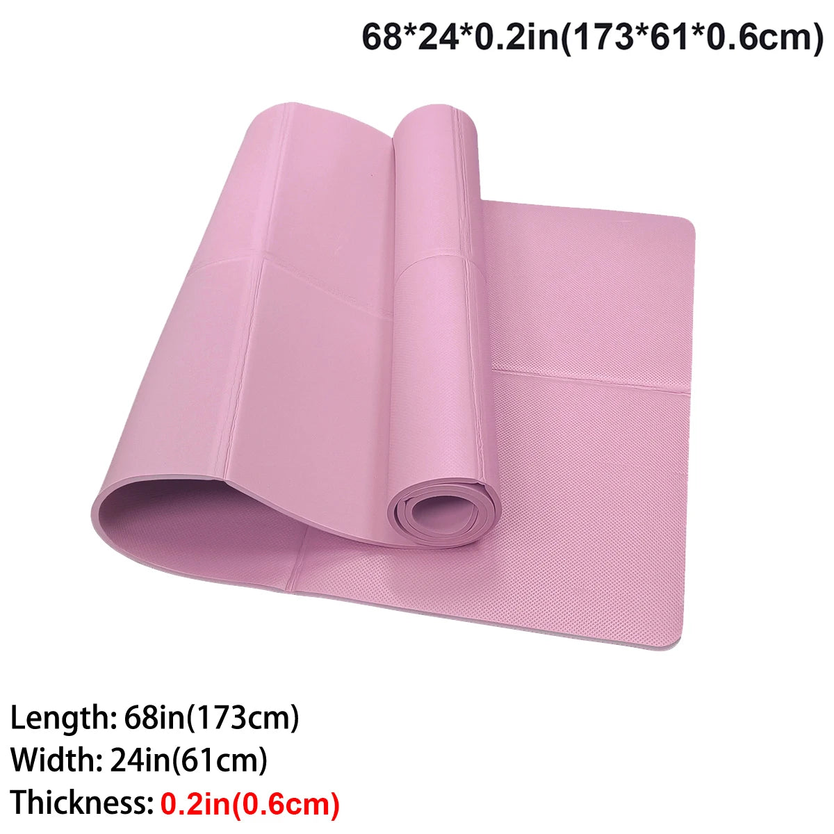 Foldable Yoga Mat Pink Eco Friendly EVA Folding Travel Fitness Exercise Mat 3/4/6mm Thicknesses for Yoga Floor Workouts