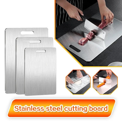 Stainless Steel Panel and Chopping Board Kitchen Household Thickened Double Sided Cutting Board Block Kneading Dough Board