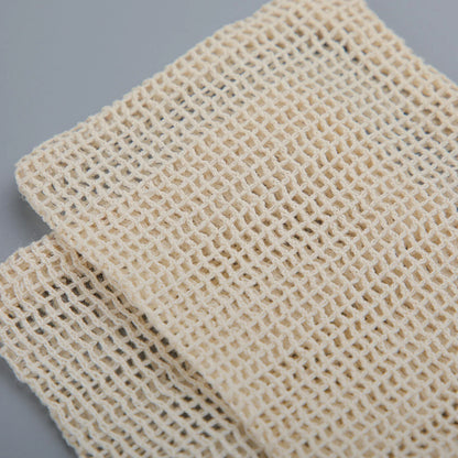 Natural Cotton Soap Saver Bag, 3 Pieces Eco-friendly Handmade lathering Cotton Mesh Soap Pouch For Body Cleansing Skincare