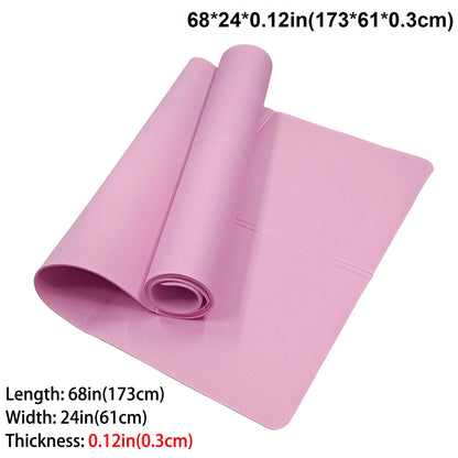 Foldable Yoga Mat Pink Eco Friendly EVA Folding Travel Fitness Exercise Mat 3/4/6mm Thicknesses for Yoga Floor Workouts